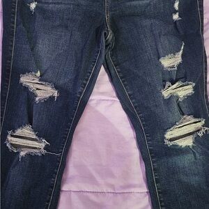 Torrid Midnight Blue Ripped Skinny Jeans
